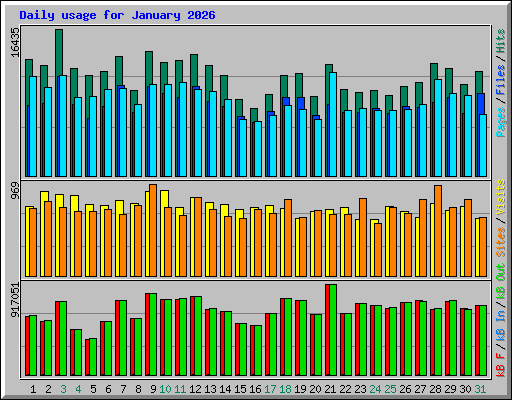 Daily usage for January 2026