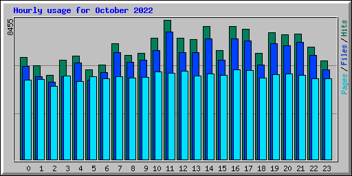 Hourly usage for October 2022