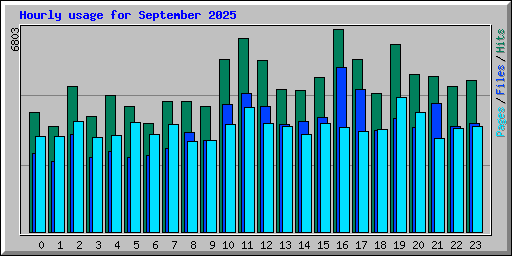Hourly usage for September 2025