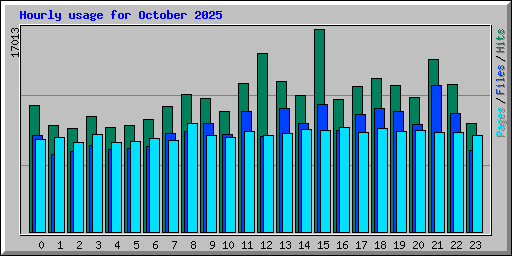 Hourly usage for October 2025