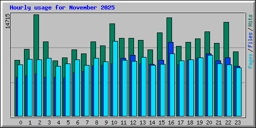 Hourly usage for November 2025