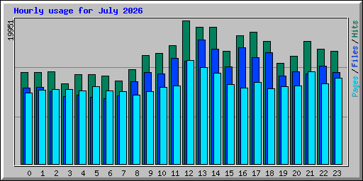 Hourly usage for July 2026