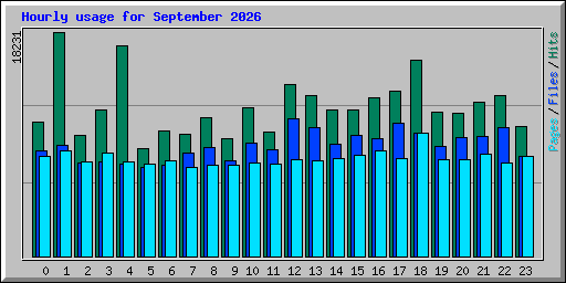 Hourly usage for September 2026